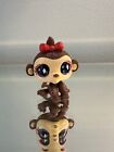 Authentic Littlest Pet Shop 2006 Monkey #714 with Bow & Diamond Eyes Genuine LPS