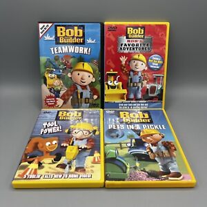 Lot of 4 Bob The Builder DVD Teamwork, Favorite Adventures, Tool Power