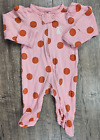 Baby Girl Clothes Child Mine Carter's Newborn Polka Dot Bunny Footed Outfit