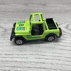 Vintage Tootsie Toy Diecast CJ-7 Jeep Lime Green Toy Car 3 3/4 in Long 1980s