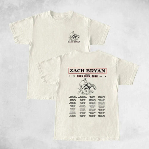 The Burn Burn Burn Tour 2023 Zach Bryan Concert T-Shirt Gift For Fans EE1415