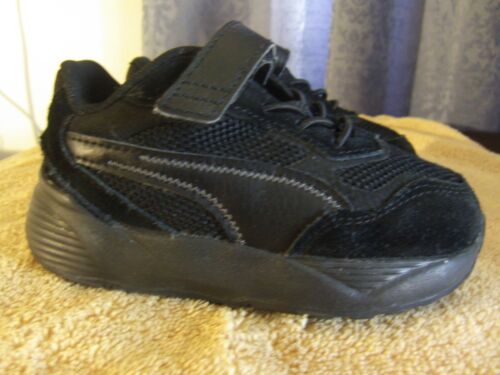Puma Toddler Shoes~Size 7 C~Black~Elastic Laces with Hook and Loop Closure