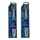 2 Pack Oral-B Pro Health Battery Powered Toothbrush Bacteria Guard Blue & Green
