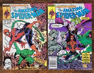 Amazing Spider-Man 318 319 Comic Lot Todd McFarlane, Marvel, 1989 High Grade