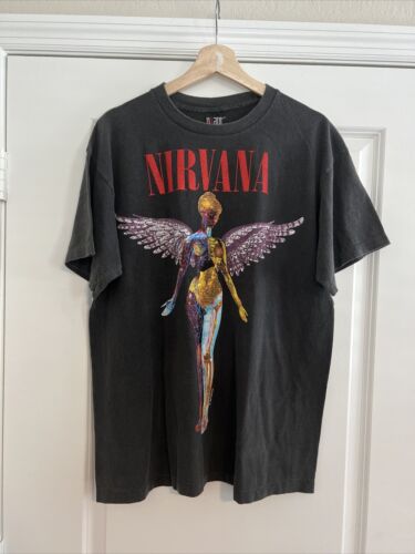 Nirvana In Utero T-Shirt Size XL Vintage Reprint Single Stitch Faded Black NWOT
