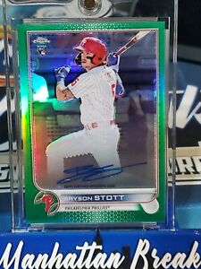 New Listing2022 Topps Chrome BRYSON STOTT Green Refractor Rookie Auto #/99 RC #RA-BS