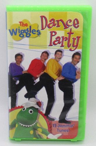 THE WIGGLES: DANCE PARTY VHS VIDEO MOVIE, ORIGINAL CAST, 15 SONGS, GREG MURRAY +