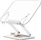Adjustable Book Stand for Reading, Foldable Large Acrylic Books Holder Tray With