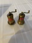 Antique Turkish Brass salt and pepper spice mill grinder 4 1/2