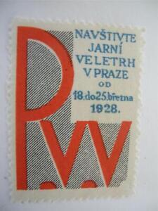 Navstivte Jarni Veletrh Spring Fair in Prague 1928 Advertising Poster Stamp