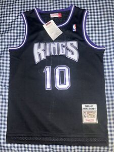 #10 Mike Bibby Sacramento Kings NBA Basketball Jersey Black Medium
