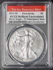 2021-S T-1 American Silver Eagle PCGS BU FS Emergency Issue ✪COINGIANTS✪