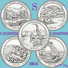 2014-S NATIONAL PARK FIVE QUARTERS YEARLY COMPLETE SET UNCIRCULATED U.S.MINT