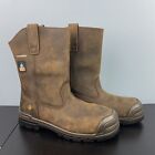 Terra Harrier Leather Work Boots Brown Composite Safety Toe Men's Size 11