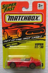 Matchbox Super Fast Dodge Viper RT/10 #10 New Model 1:64 Scale Diecast 1993