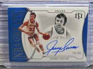 2021-22 National Treasures Jerry Lucas NBA Greats Auto Autograph #16/49 Knicks