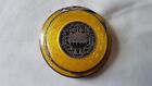 COLLECTIBLE STERLING SILVER YELLOW ENAMEL GUILLOCHE LADIES COMPACT – AUSTRIA