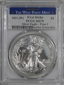 New Listing2021-W Silver Eagle *First Strike* Type 1 PCGS MS70.