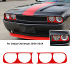 Red Front L&R Headlight Trim Cover Bezels for 09-14 Dodge Challenger Accessories (For: 2014 Dodge Challenger)