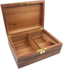 WELITTCON Large Wood Storage Box Decorative Wooden Box with Hinged Lid and Locki