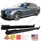 MOD Style Black ABS Side Skirts Body Kit Fit for 2014-2021 Infiniti Q50 4-Door (For: INFINITI Q50)