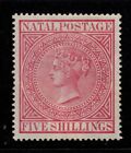 NATAL 1874-99 5s ROSE, SG 72, MINT WITH A CREASED CORNER, CAT. £180