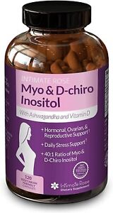 Myo-Inositol Supplement for PCOS with Ashwagandha and Vitamin D - 120 Capsules