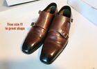 EC Tom Ford Burnished Leather Double Monk Strap Size US 11. Very Hard to Find.