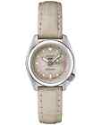 Seiko 5 Sports Automatic Beige Sunray Dial Leather Strap Ladies Watch SRE005