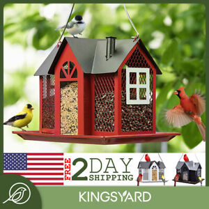 Kingsyard Wild Bird Feeder Metal Birdhouse Hanging Seed Feeder Squirrel Proof