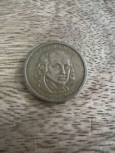 James Madison Dollar Coin 1809-1817 $1 Dollar Gold Coin