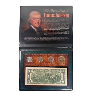 The Many Faces of Thomas Jefferson 5pc Coin & Currency Collection