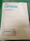 SONY LDP-1000A VideoDisc Player Original Manual Papers and Connection Cables