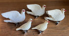 New ListingVintage Christmas Ornaments Clip On Plastic Doves White Glitter Bird Decor