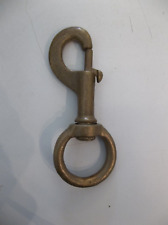 Vintage Heavy Solid Brass Trigger Snap Swivel Dog Horse Snap Hook