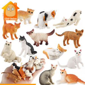 12PC Realistic Cat Figurines Cat Figures Toys, Kitten Miniature Toys Cake Topper