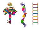 Set of 3 Toys for Medium or Large  Bird Parrot - Chomp, Twisted & Wooden Ladder