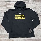 Nike Pittsburgh Steelers Hoodie Mens XL Black NFL Football Sweatshirt Swoosh NEW