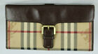 Burberry Haymarket Coated Canvas Leather Check Wallet Pre Owned