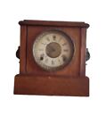 New ListingBeautiful Antique Sessions Mantle Clock Oak Case No Key Sold as Is /Parts