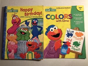 Sesame Street Happy Birthday Jumbo Coloring Book + Book Missing Pages
