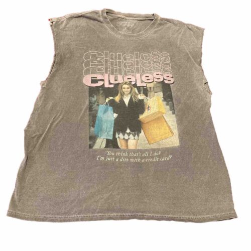 Vintage Clueless TV Show T-Shirt - Sleeve Cut Off Long Ago