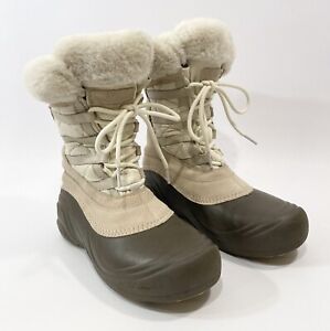 Columbia Womens Sierra Summette 2 Mid Snow Boots Beige Insulated Waterproof Sz 6
