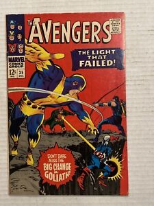 Avengers #35 (Marvel 1966) Living Laser Appearance! Goliath : Black Widow Cameo