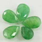 57.10 Ct Pear Cut Certified Colombian Green Natural Emerald Gemstone Lot 5 pcs