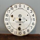 Vintage Gilbert Barker Clock Face Gas Pump Dial - Porcelain - Original