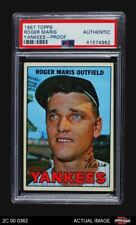 1967 Topps #45 Roger Maris Blank Back Proof NYY PSA Authentic