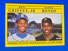 Ken Griffey Jr And Barry Bonds 1990 Fleer 2nd Generation Stars Baseball #710