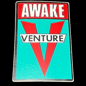 Vintage 1980’s Venture Awake Skateboard Trucks Sticker w/Teal, Red & White
