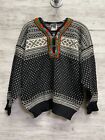 Dale Of Norway Sweater Size S Setesdal Wool Fair Isle Pewter Clasp Embroidery
